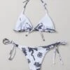 Chinese Dragon Bikini Set Triangle Bra & Thong Bottom 2 Piece Bathing Suit