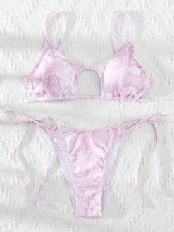 Snakeskin Print Tie Side Bikini Swimsuit -Curated Swimwear 16154520829092d174aa881e666045f9738ca1f865 thumbnail 405x552