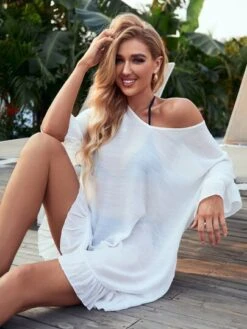 Flounce Sleeve Ruffle Hem Cover Up -Curated Swimwear 1616929313614deabb126f530a6373af9e79d8e1ca thumbnail 405x552