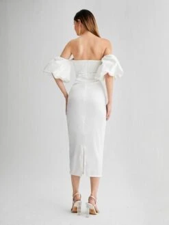 SHEIN Belle Off Shoulder Surplice Front Wedding Dress