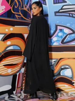 SHEIN Solid Long Sleeve Kimono