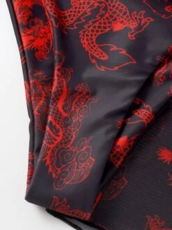 4pack Halter Bikini Swimsuit With Dragon Print Mesh Cover Up -Curated Swimwear 1620608960db9823ce815cd5606ef92f20088a9190 thumbnail 405x552