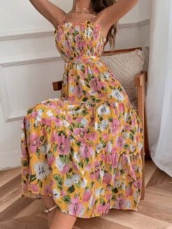 SHEIN VCAY Allover Floral Flounce Hem Cami Dress -Curated Swimwear 16244203136ba5049973a73d6a3b308c00742c88e4 thumbnail 405x552