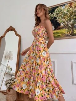 SHEIN VCAY Allover Floral Flounce Hem Cami Dress -Curated Swimwear 1624420314a863fe1a85c70804f77cb2cdfbc4ebe6 thumbnail 405x552