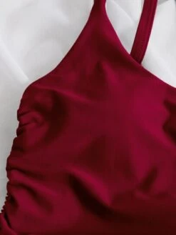 Drawstring Side One Shoulder One Piece Swimsuit -Curated Swimwear 162795482083a43c98ddbe9c4fe8d1510ee10ac2f5 thumbnail 405x552