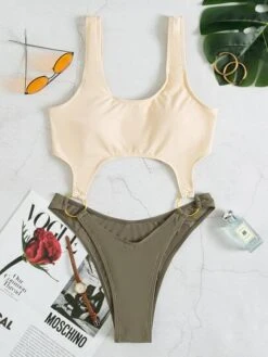 Color Block Ring Linked One Piece Swimsuit -Curated Swimwear 1635730090fc42fe833b8da98fbed8a16194b70f7a thumbnail 405x552