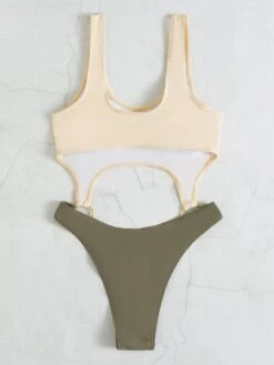 Color Block Ring Linked One Piece Swimsuit -Curated Swimwear 163573010451549bc66cc844370de2ee467ef173ab thumbnail 405x552