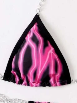 Lightning Print Bikini Set Chain Linked Micro Triangle Bra & Thong 2 Piece Swimsuit -Curated Swimwear 16366297975f57369d3dcc15198f03e2bf90e7ca1e thumbnail 405x552