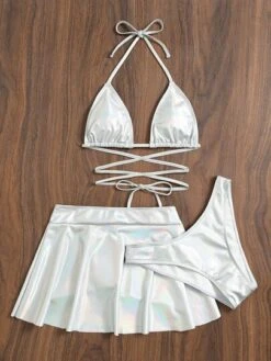 3pack Metallic Triangle Bikini Swimsuit & Beach Skirt -Curated Swimwear 1636713055ee25667eaeb4db02e83bbdb6e9ffe579 thumbnail 405x552
