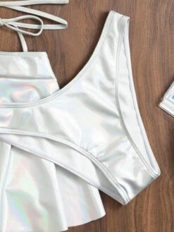 3pack Metallic Triangle Bikini Swimsuit & Beach Skirt -Curated Swimwear 16367130608591b932498eed98aef71595098b69f5 thumbnail 405x552