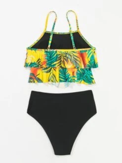 Tropical Print Tiered Layer Bikini Swimsuit -Curated Swimwear 1637059427e0e6fb480a20926c88a6fdb8a2608ba3 thumbnail 405x552