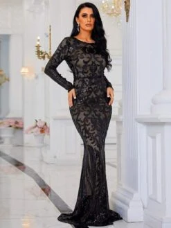 Missord Zip Back Maxi Sequin Bodycon Prom Dress -Curated Swimwear 1638344567a15b787186e5d6b58ee42a998e86c8f0 thumbnail 405x552