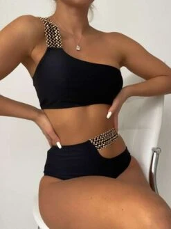 Cut-out One Shoulder Bikini Swimsuit -Curated Swimwear 1638757876402b64c46b7495ccf8f56f49224aca2f thumbnail 405x552