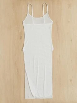 Plain Slit Thigh Knitted Cover Up -Curated Swimwear 16401515590bcdbb03e6c029c64d72dce0798339ab thumbnail 405x552