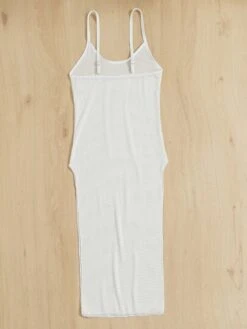 Plain Slit Thigh Knitted Cover Up -Curated Swimwear 1640151573499c457127c9bf0628e451d7b0f9b58f thumbnail 405x552