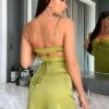 SHEIN BAE Backless Knot Satin Cami Dress -Curated Swimwear 16406659678011b946b5f05e906558961444858f6d thumbnail 405x552