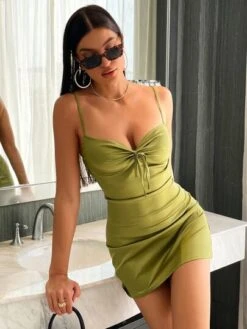 SHEIN BAE Backless Knot Satin Cami Dress -Curated Swimwear 1640665984834ea799f24b3467604f453d5599957b thumbnail 405x552