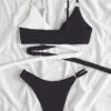 Color Block Bikini Set Criss Cross Wrap Bra & Cheeky Bottom 2 Piece Bathing Suit -Curated Swimwear 16407417948a3f48e9306f4d0e52b57f2faedcd17d thumbnail 405x552