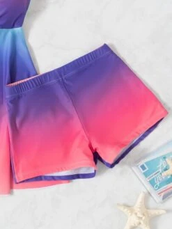 Ombre Tankini Set Wrap Detail Swim Dress & Boxer Shorts 2 Piece Swimsuit -Curated Swimwear 1642392464c63f99f6a3fa66421a6363ebe88f225a thumbnail 405x552