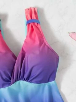 Ombre Tankini Set Wrap Detail Swim Dress & Boxer Shorts 2 Piece Swimsuit -Curated Swimwear 1642392467f3220190f67f8db32761690d5d4058b4 thumbnail 405x552