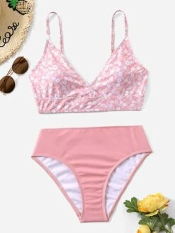 Ditsy Floral Surplice Neck Bikini Swimsuit -Curated Swimwear 16427300543be86ee08c8b69beed116784db6d8af8 thumbnail 405x552