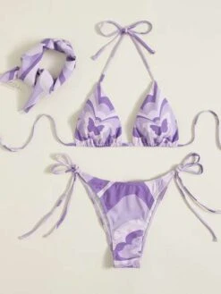 3pack Butterfly Print Triangle Bikini Swimsuit & Bandana -Curated Swimwear 16443031905786c7b1cd8c2769f02013f15f2a8c7a thumbnail 405x552