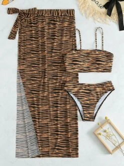 3pack Zebra Stripe Bikini Swimsuit & Beach Skirt -Curated Swimwear 16448896357cf018533eb8df4942dd5d44a6ab43b8 thumbnail 405x552