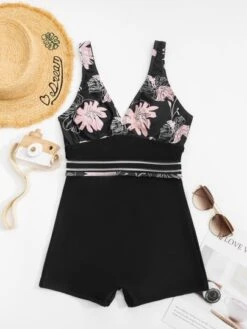 Floral Print One Piece Swimsuit -Curated Swimwear 1645517024fd927c23895794b9b3387ccf5033baad thumbnail 405x552
