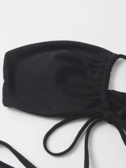 Solid Bikini Set Tie Front Bandeau Top & Thong Bottom 2 Piece Bathing Suit -Curated Swimwear 1646041387e0fc9ac6d62dadf4cf85af366a3a466a thumbnail 405x552