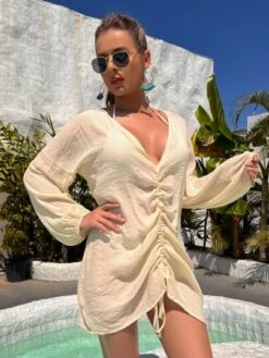 Drawstring Cover Up -Curated Swimwear 1647229445f933c7337d414c0e7f4b77662bbe48e7 thumbnail 405x552