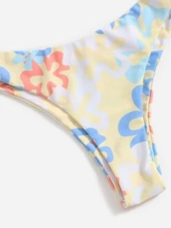 Floral Print Drawstring Bandeau Bikini Swimsuit -Curated Swimwear 164782595115265db18b57f6f50beb8d18eec354e1 thumbnail 405x552