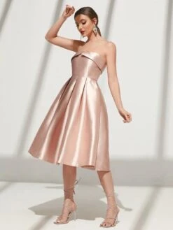 SHEIN Belle Fold Pleated Detail Tube Dress -Curated Swimwear 1648879717e32bdf77fd738d5b340aa4aeeba995e2 thumbnail 405x552