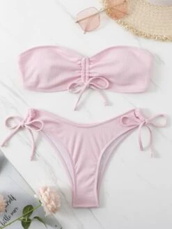 Tie Front Bandeau Bikini Swimsuit -Curated Swimwear 1651198313cb1e1efaa8b6cf8093f514e1017e4cd8 thumbnail 405x552