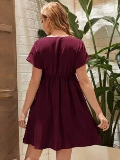 SHEIN Maternity Solid High Waist Dress