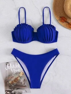 Frill Trim Push Up Bikini Swimsuit -Curated Swimwear 16538783680782917e6287b0abfb2501c08e466962 thumbnail 405x552