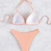Plain Rib Tie Back Halter Push Up Bikini Swimsuit -Curated Swimwear 1653991942da378af6e7d8921cbf32f68d6380dc60 thumbnail 405x552