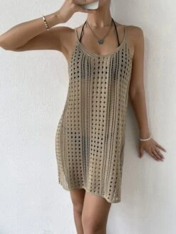 Hollow Out Cover Up Dress Without Bikini -Curated Swimwear 16545022007343cb0abe063be7e67881140ae7eed7 thumbnail 405x552