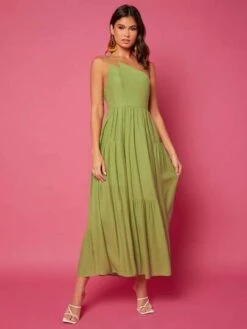 SHEIN VCAY Solid Backless Zip Side Dress -Curated Swimwear 16553428238bda5b072bdb8ee1a99d2c783171a6d6 thumbnail 405x552