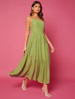 SHEIN VCAY Solid Backless Zip Side Dress -Curated Swimwear 16553428262c35b88139f85203adc5f7ec4f48afb4 thumbnail 405x552