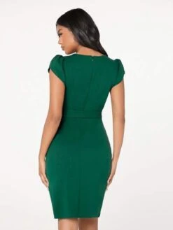 EvoluSHEIN Petal Sleeve Self Belted Dress