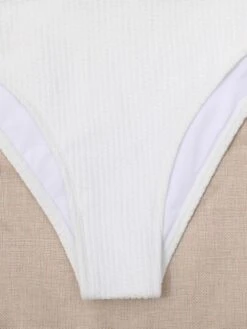 Textured High Waisted Bikini Swimsuit -Curated Swimwear 1659493619baf617a912ab3158e39a30e92303ff09 thumbnail 405x552