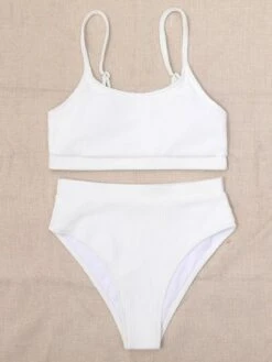 Textured High Waisted Bikini Swimsuit -Curated Swimwear 16594936215563932052fe47ac1b1b6c2a51eda18a thumbnail 405x552