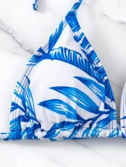 Random Tropical Print Bikini Set Halter Triangle Bra Top & Bikini Bottom & Drawstring Side Cover Up Romper 3 Piece Swimsuit -Curated Swimwear 1660613796972518bbc79211c78bd59acfd6786b5f thumbnail 405x552