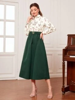 SHEIN Modely Collared Floral Print Belted Shirt Dress -Curated Swimwear 1660787224ec928b716ce2b794a881f0688fbc6d5a thumbnail 405x552