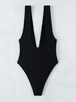 Knot Front Plunging One Piece Swimsuit -Curated Swimwear 166624273221a15630e788145992380c3470d8f4f3 thumbnail 405x552