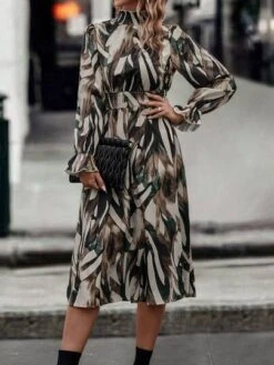 SHEIN Clasi Allover Print Flounce Sleeve Shirred Waist Dress -Curated Swimwear 1667201397f3f6a75c9376c1cf91056a653c8d3bbb thumbnail 405x552