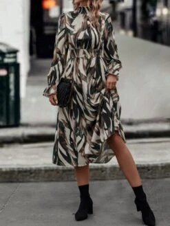 SHEIN Clasi Allover Print Flounce Sleeve Shirred Waist Dress -Curated Swimwear 166720139959d148a52582ce0f48568d62f937f7f2 thumbnail 405x552