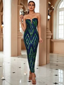 LOVE&LEMONADE Argyle Sequin Tube Bodycon Dress -Curated Swimwear 1667272772aec68f56665660e1844273f86290e181 thumbnail 405x552