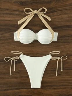 Color Block Halter Push Up Bikini Swimsuit -Curated Swimwear 1667974107ebe6d4987f22f0aa4f535e7002cab5bc thumbnail 405x552