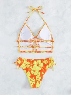 Floral Print Halter Bikini Swimsuit -Curated Swimwear 1668391077c8788eb464b43c2d37269342f7fb283d thumbnail 405x552